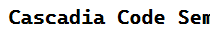 Cascadia Code SemiLight